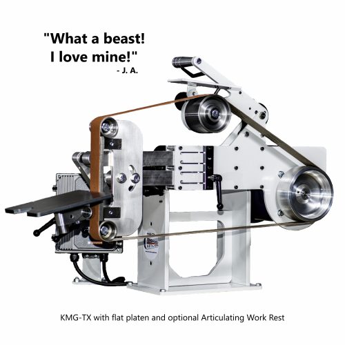 KMG-TX variable speed 2hp 2x72 belt grinder what a beast testimonial